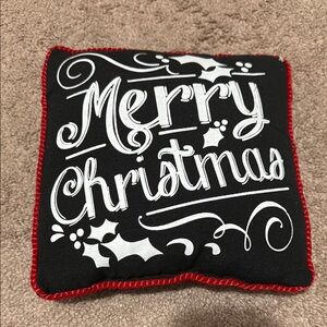 Festive Merry Christmas Pillow - Black and White 5/$25 🖤 💜